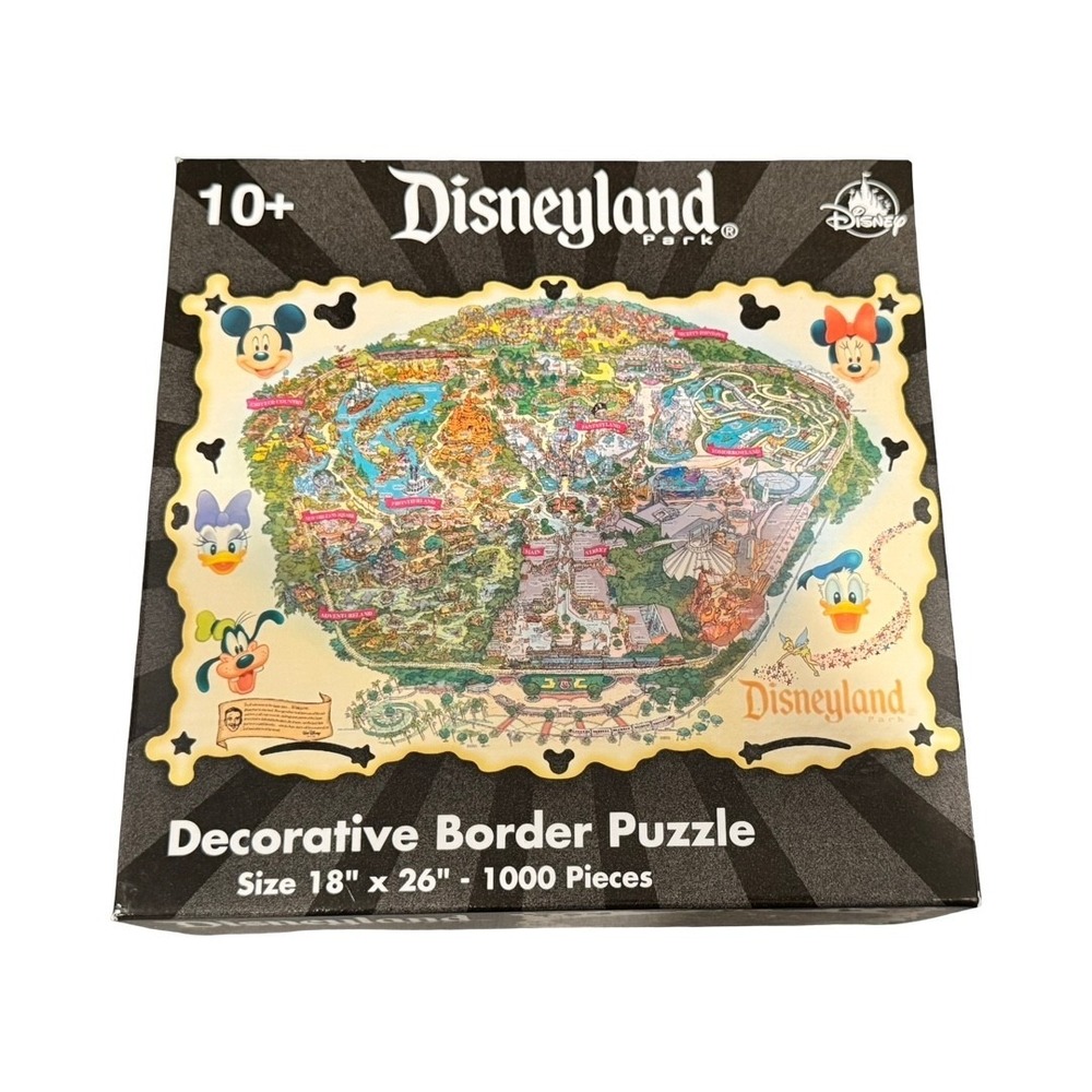 Disneyland Park 1000 Piece Decorative Border Puzzle Map 18" x 26" New‎ Sealed